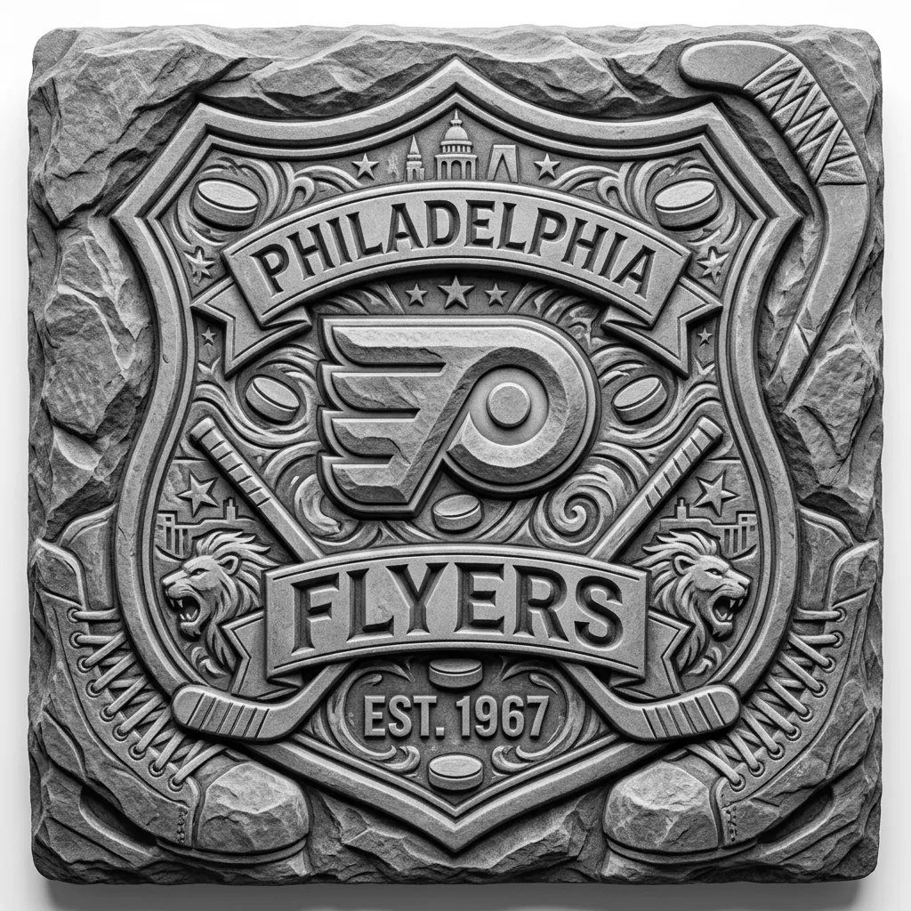 make a one of a kind flyers hockey slate coaster