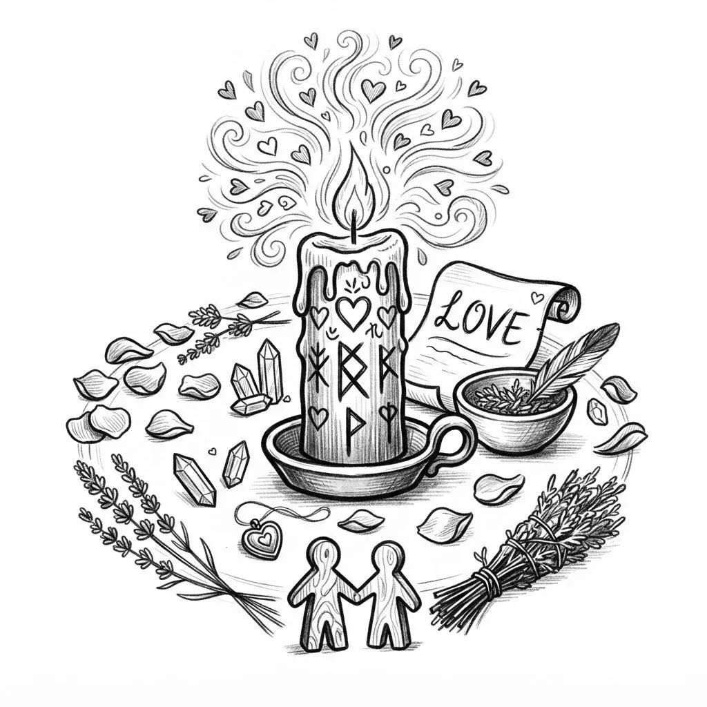 love candle spell work