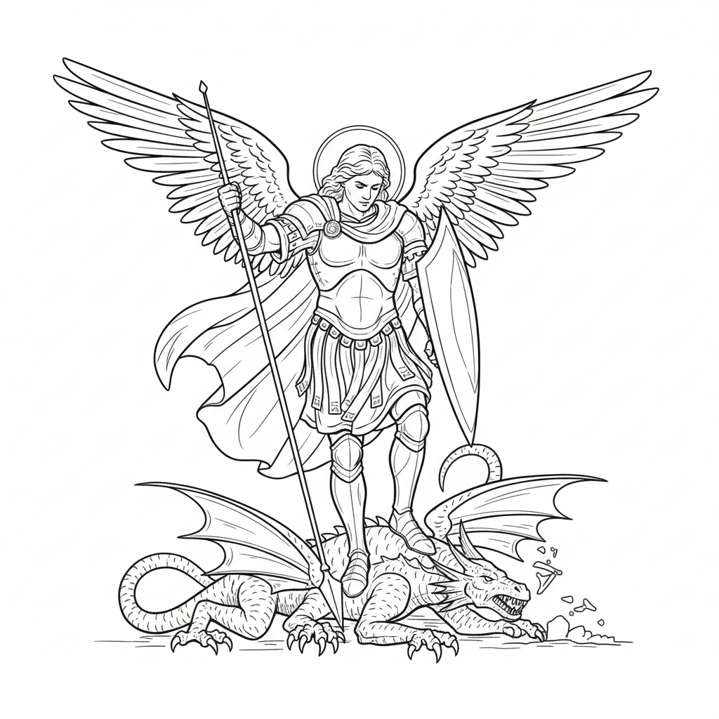 saint michael the archangel - Free PNG Download | VectorWitch