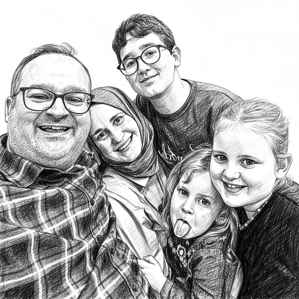 Grafika wektorowa w stylu pencil-sketch