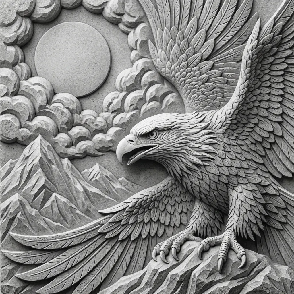 Vektorgrafik im Stil stone-relief
