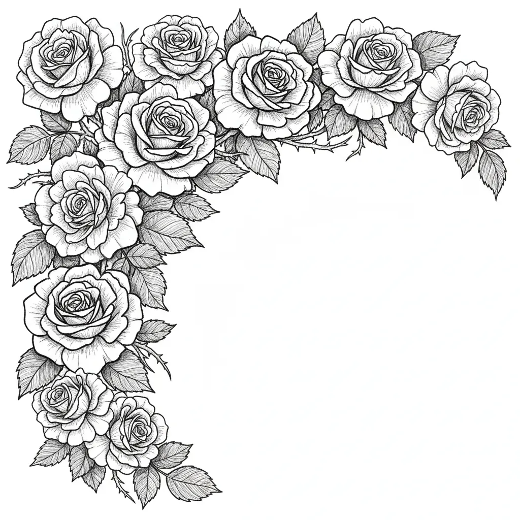 create floral corner from roses