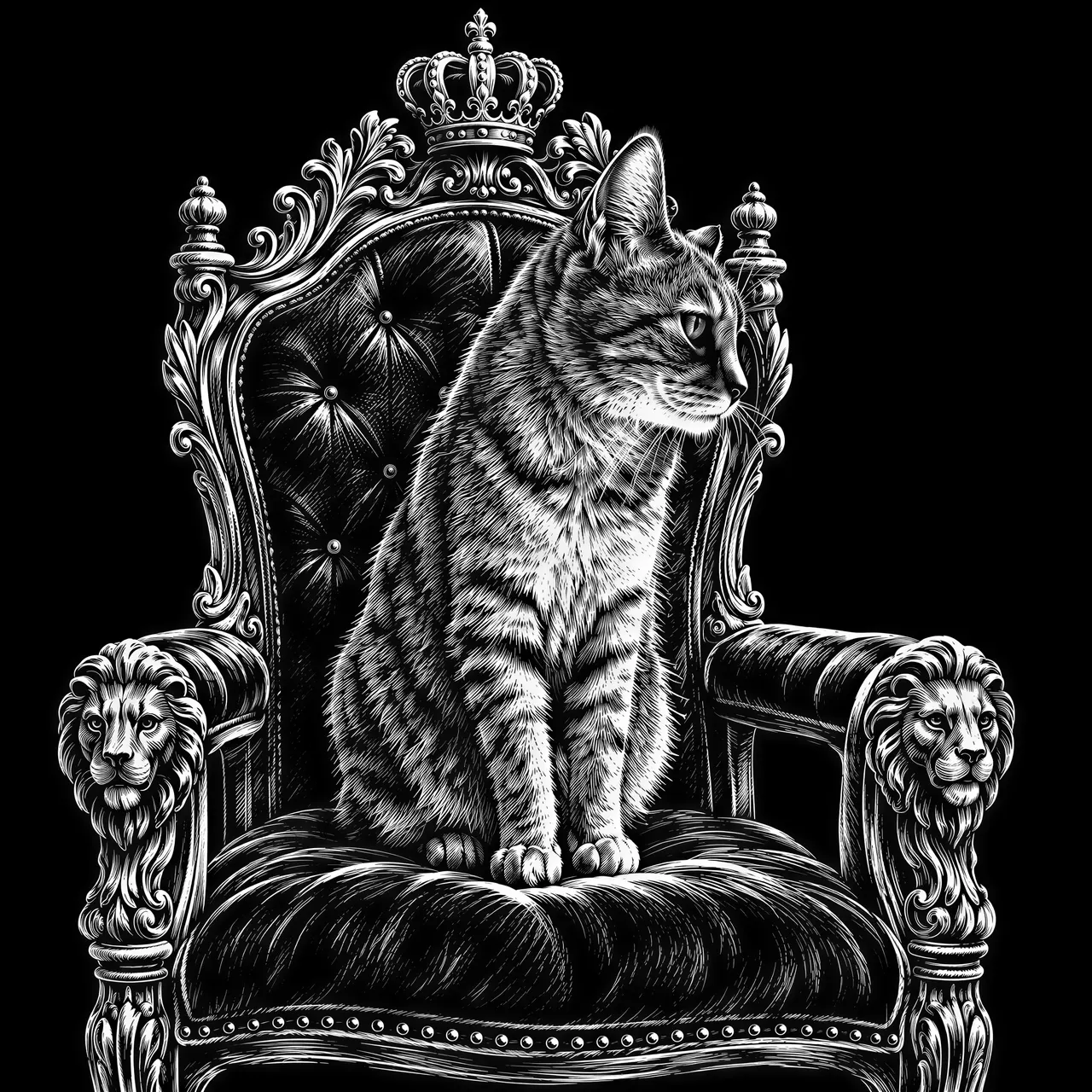 Regale Vector Cat Throne Regal Crown Ornate Lion - Free PNG Download | VectorWitch