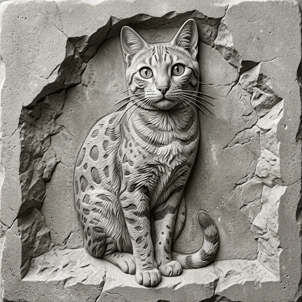 Vektorgrafik im Stil stone-relief