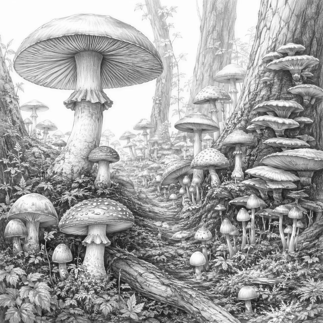 make a mushroom forest