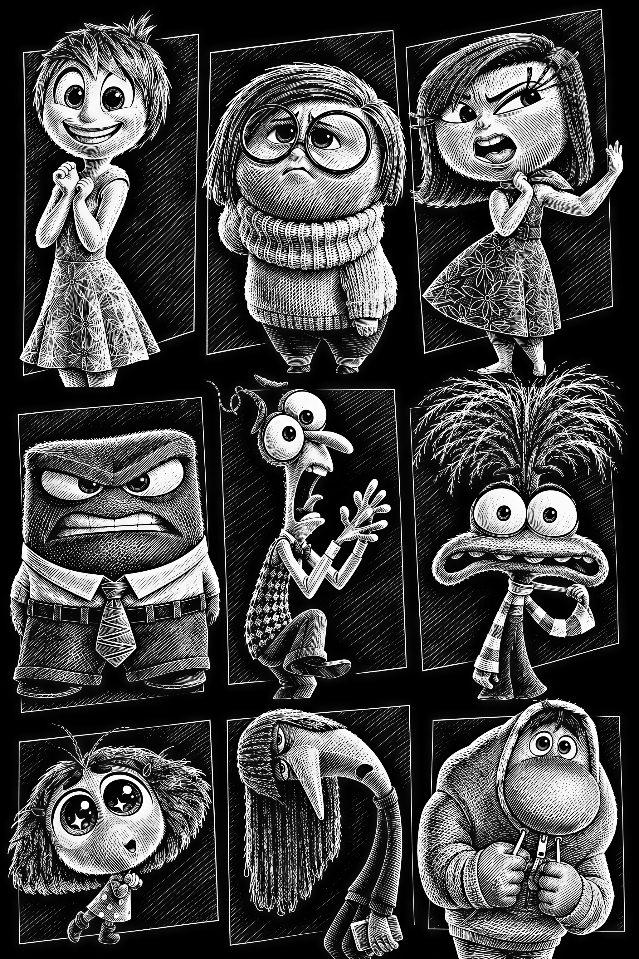 Inside Out Emotions Joy Sadness Anger Fear - Gratis PNG-download ...