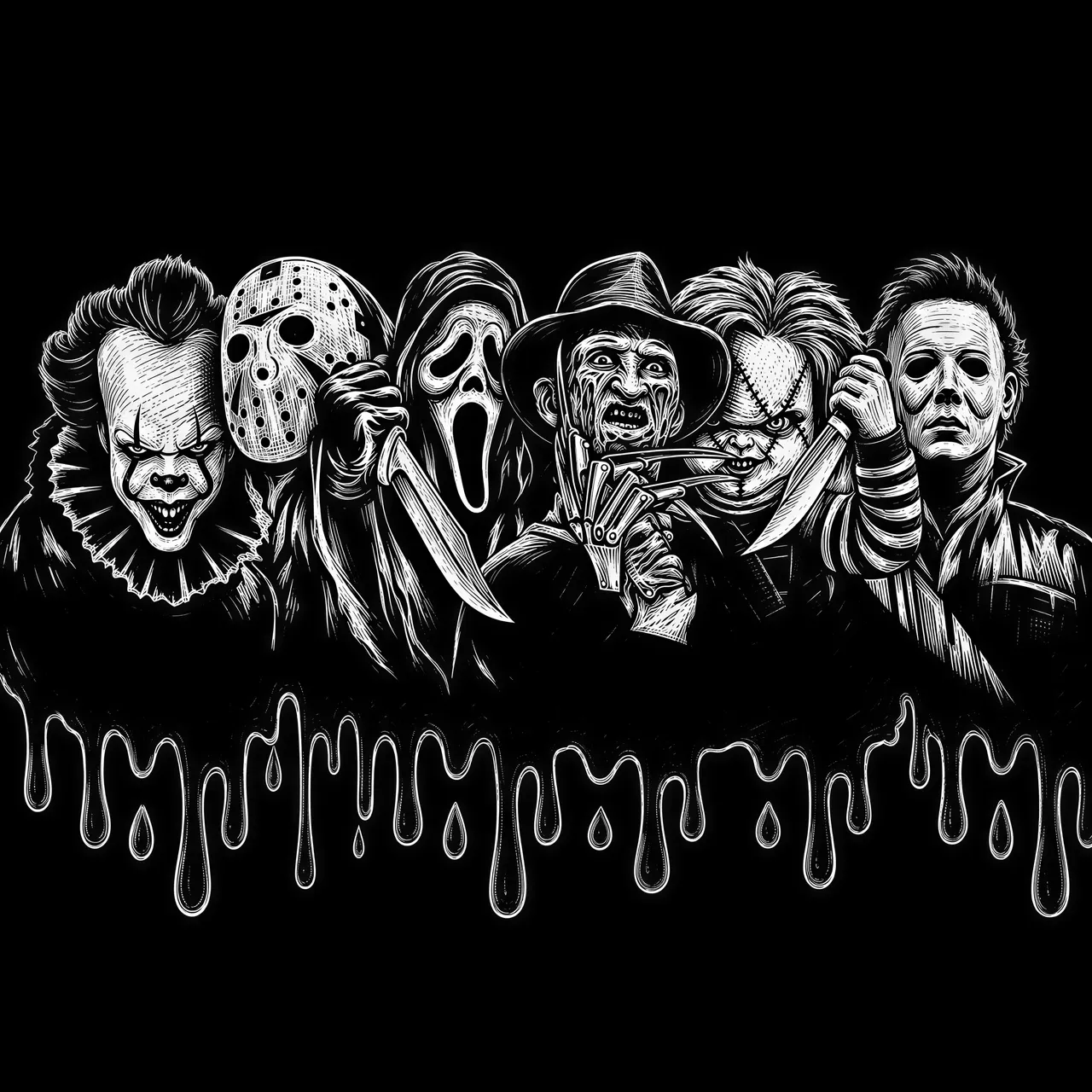 Grafika wektorowa w stylu scratchboard