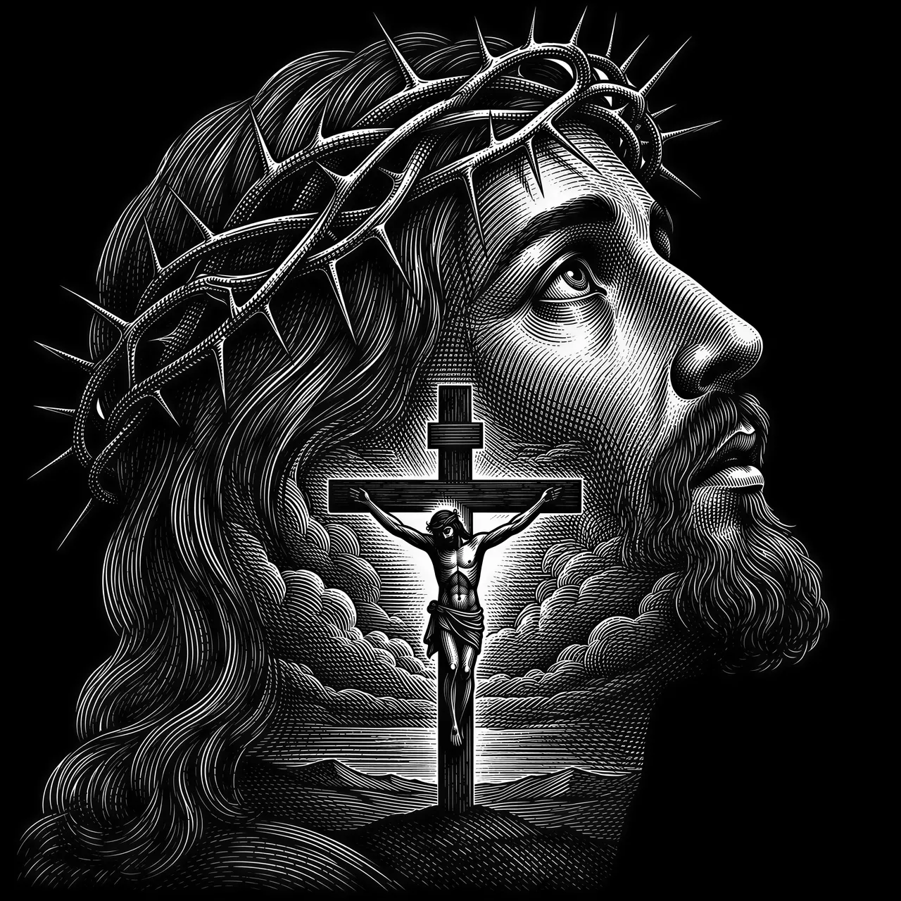 Graphique vectoriel de style scratchboard