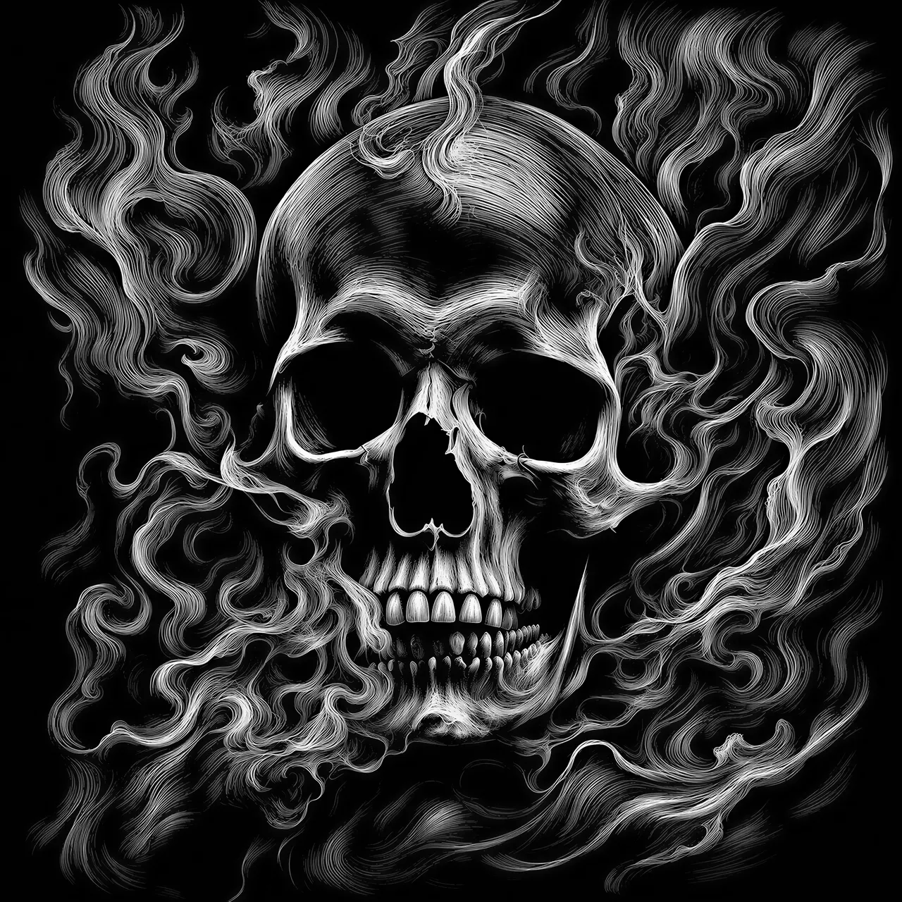 scratchboard style vector graphic