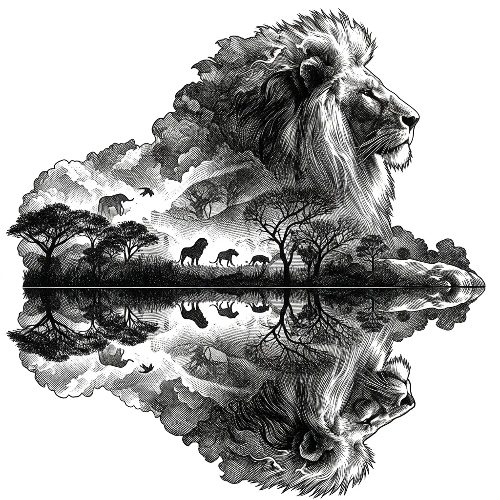 Gráfico vectorial en estilo engraving-style