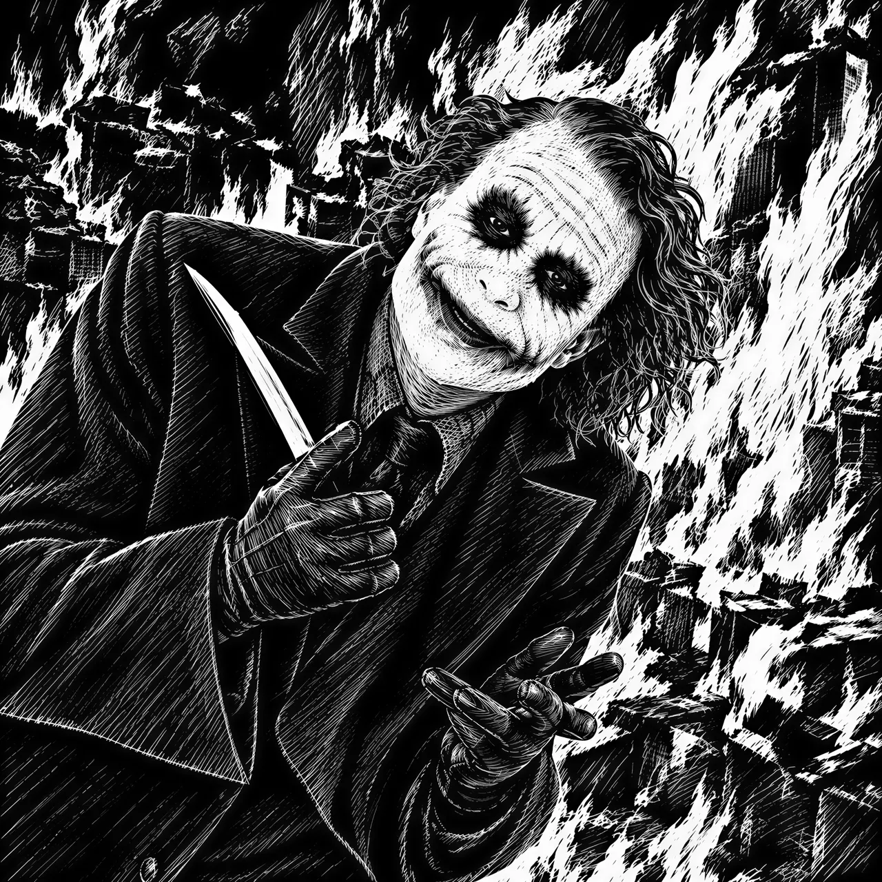Grafika wektorowa w stylu scratchboard