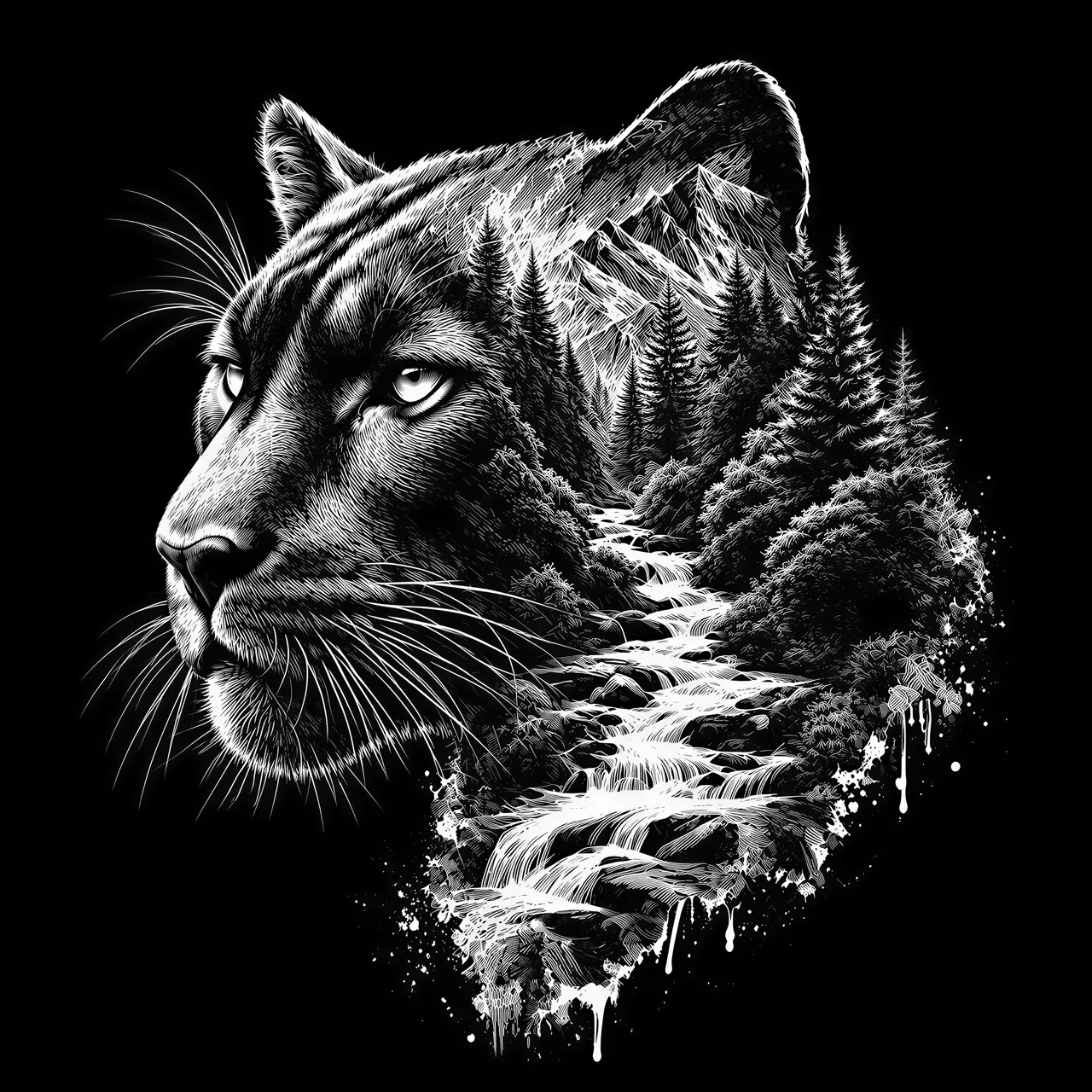 Grafika wektorowa w stylu scratchboard