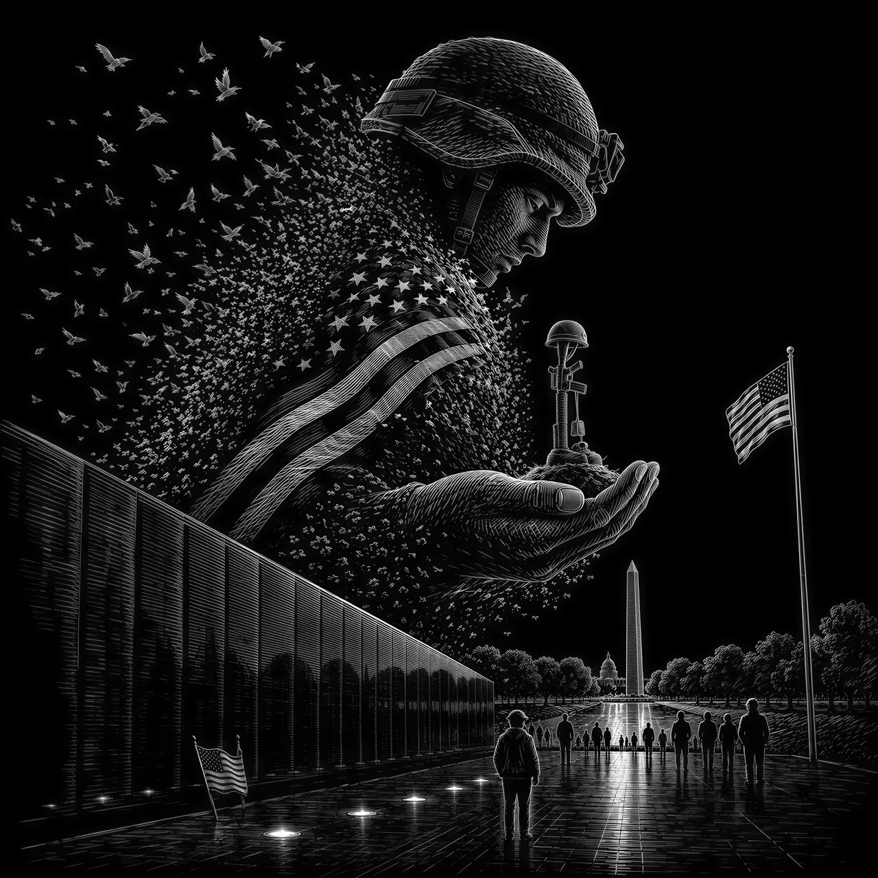 Grafika wektorowa w stylu scratchboard
