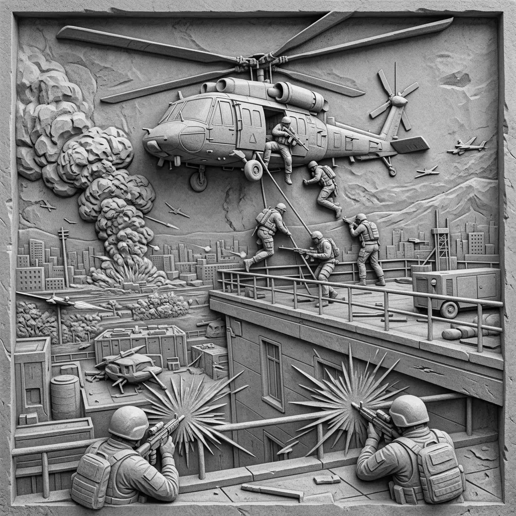 Vektorgrafik im Stil stone-relief