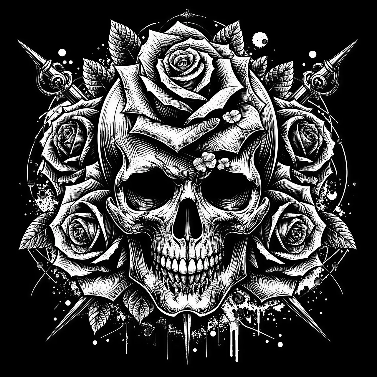 Graphique vectoriel de style scratchboard