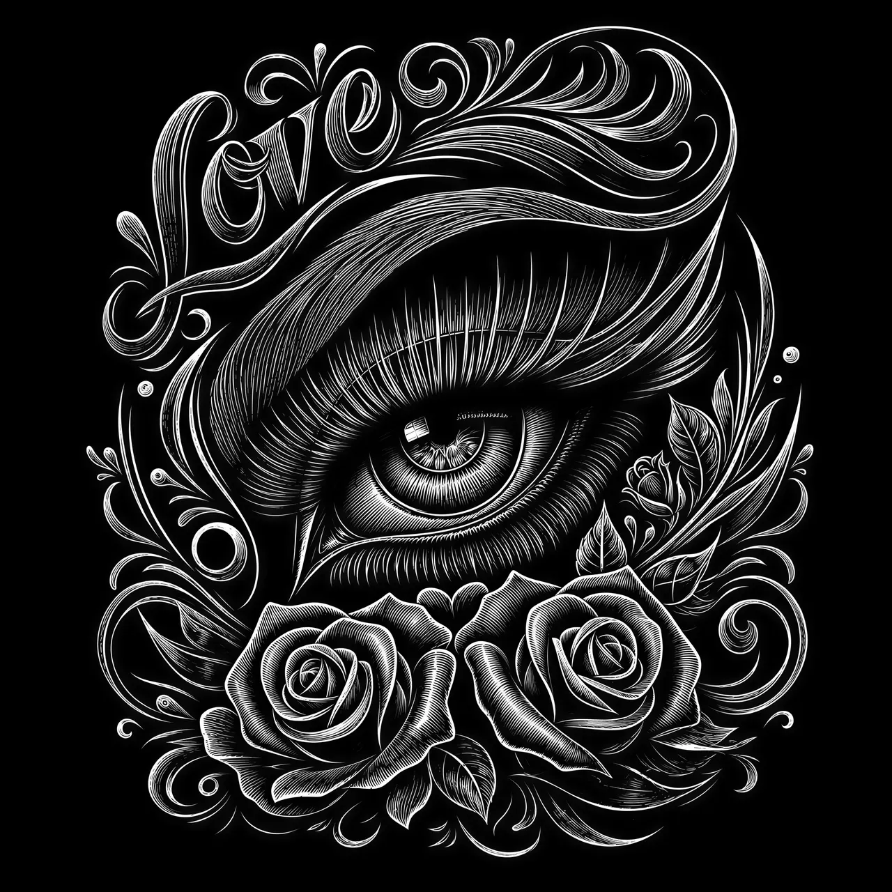 Graphique vectoriel de style scratchboard