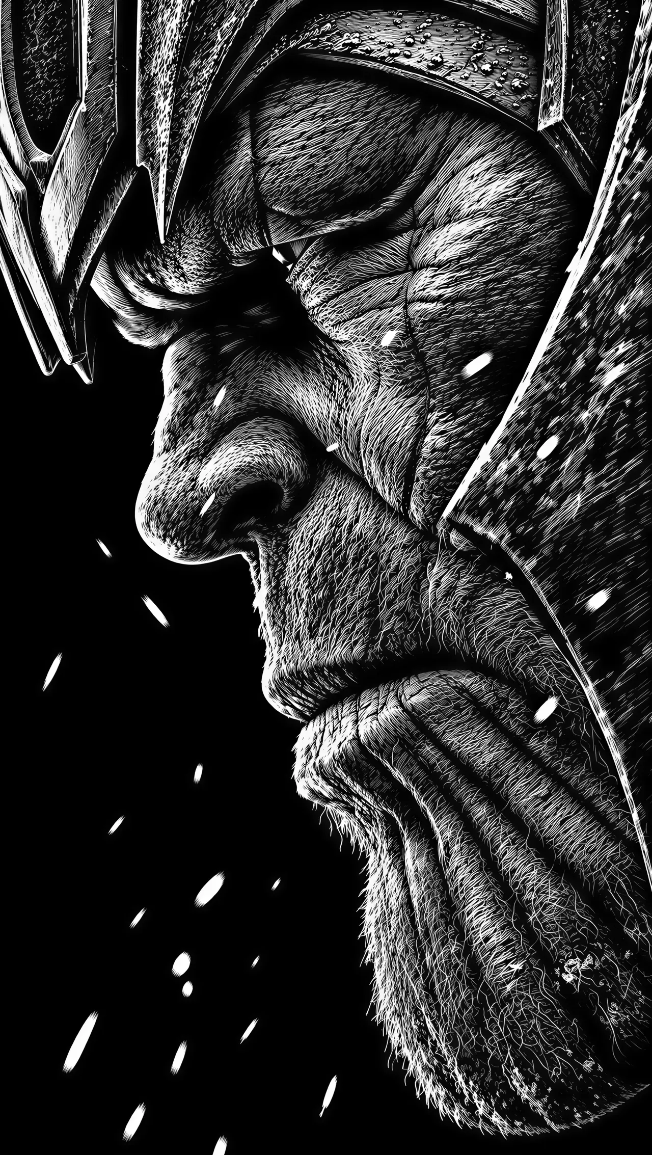 Vectorafbeelding in scratchboard-stijl