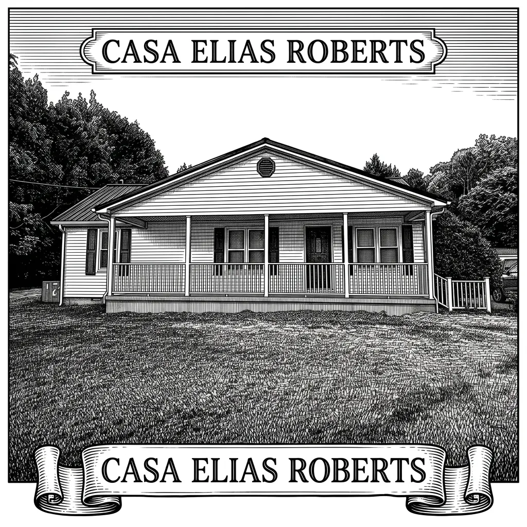 Make text in Spanish that says Elias Roberts House