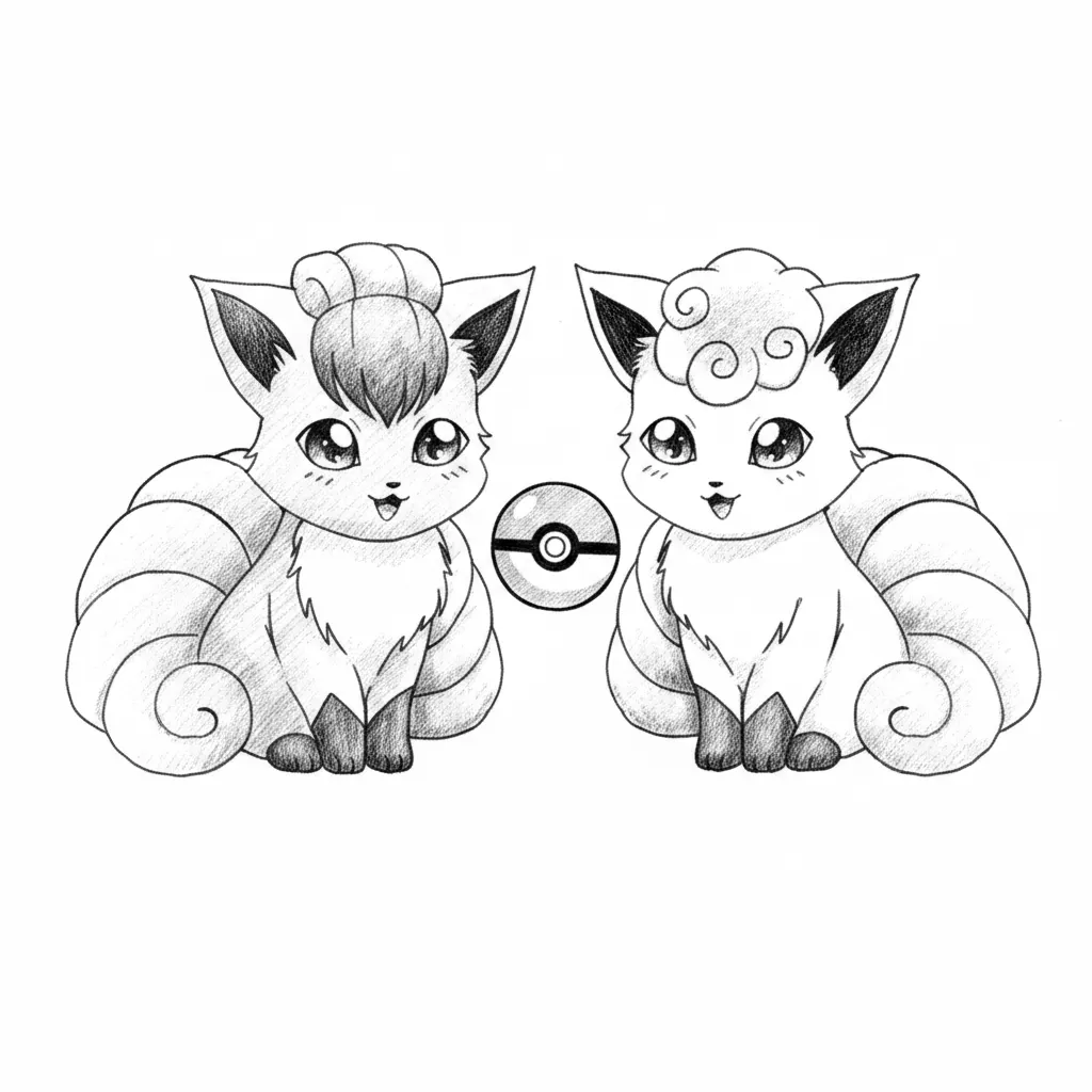 place a pokeball in between the 2 characters.