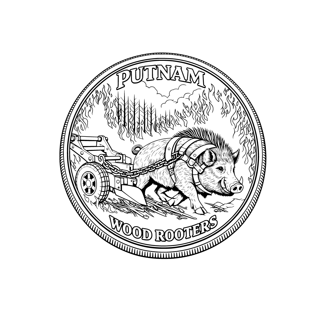 Vektorgrafik im Stil engraving