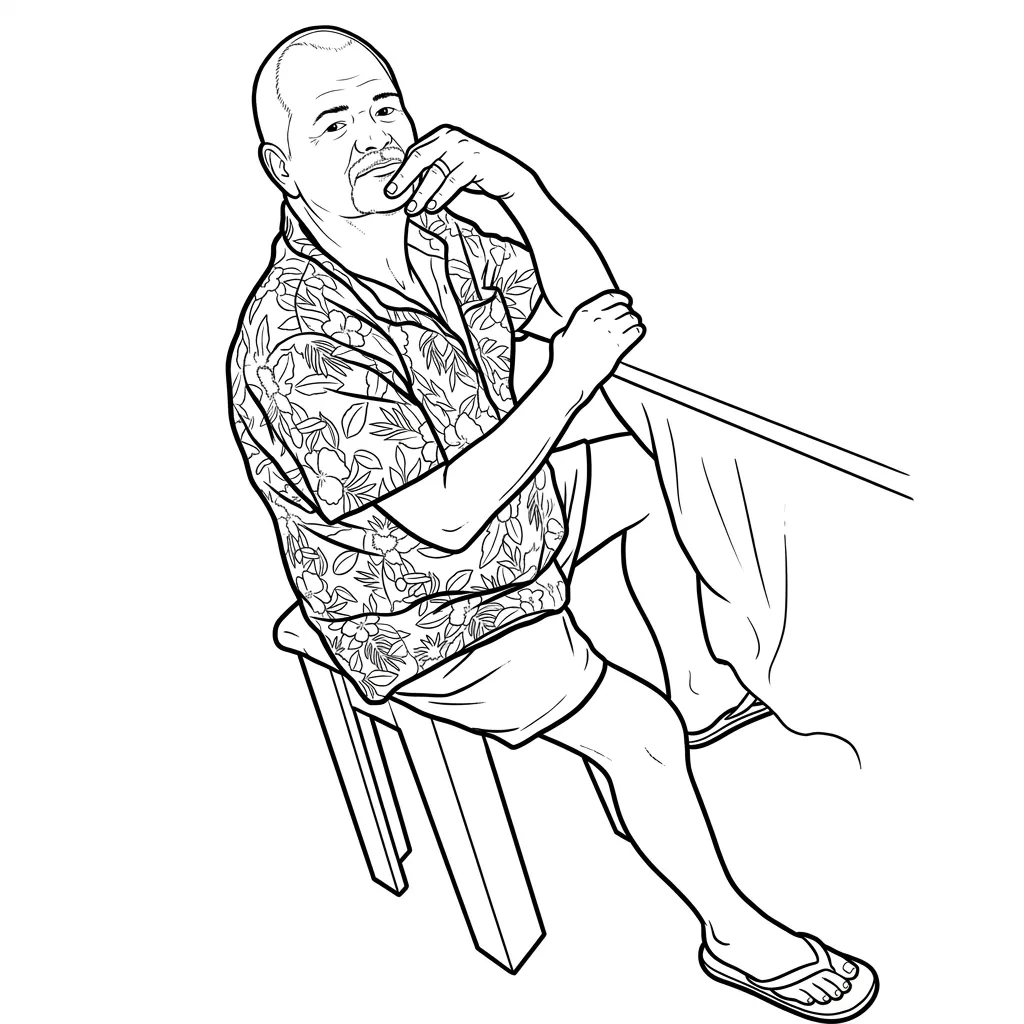 Remove backround keeping only tge man and the chair