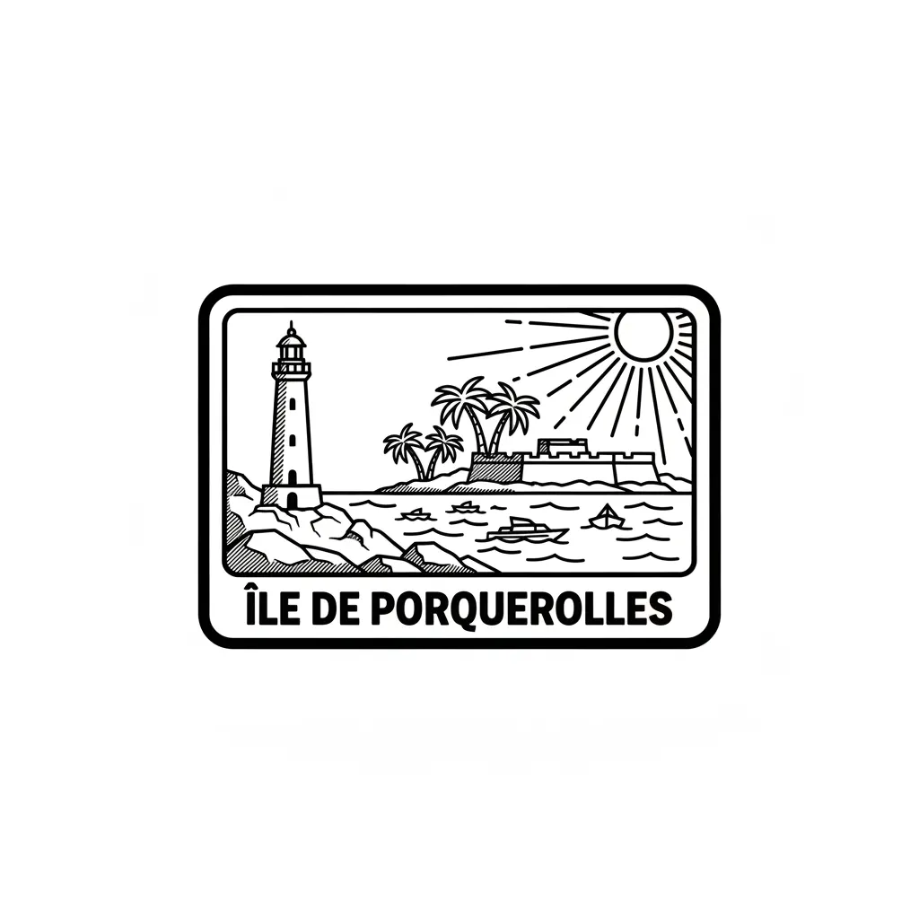 un magnet de l'ile de porquerolles
