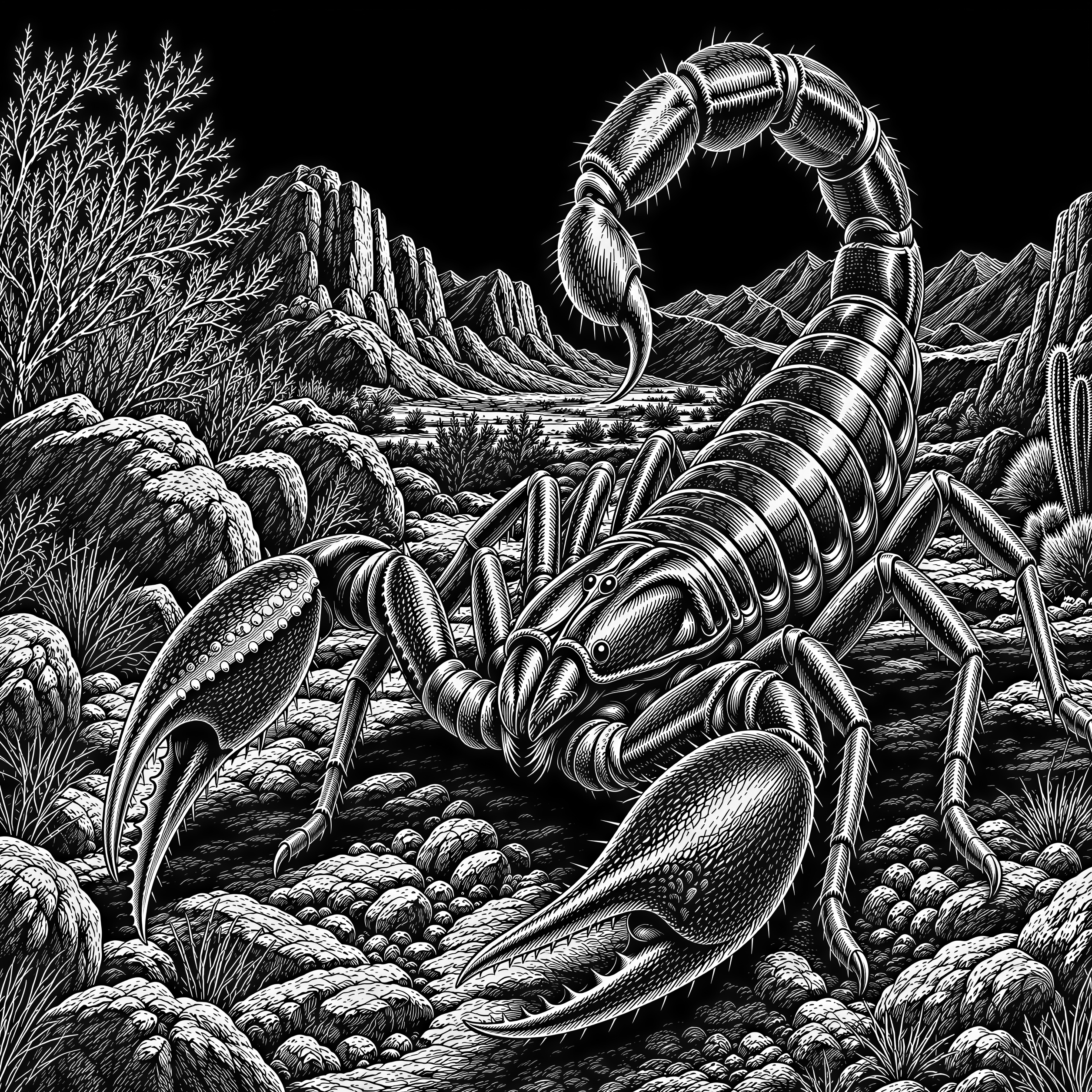 Scorpion Desert Mountains Rocks Claws Stinger - Téléchargement PNG ...