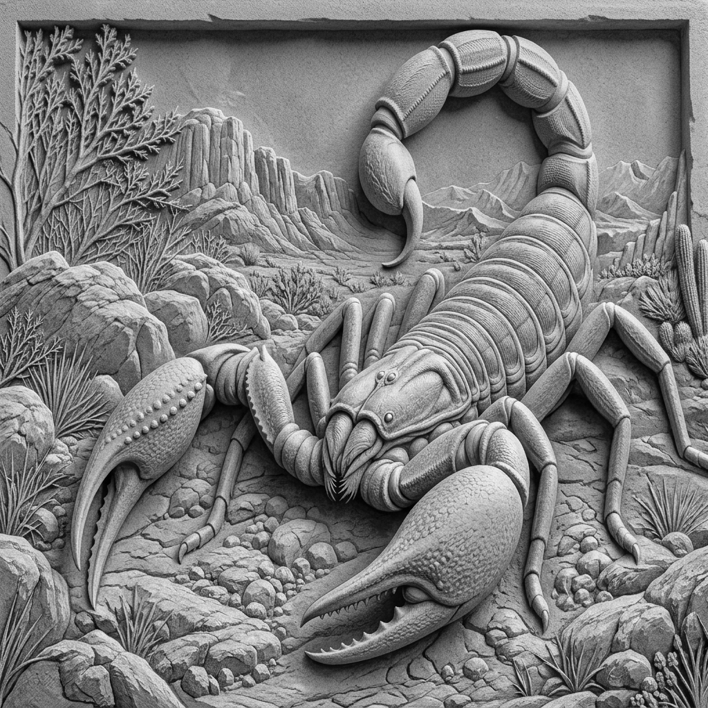 Scorpion Stone Relief Desert Landscape Rocky - Téléchargement PNG ...