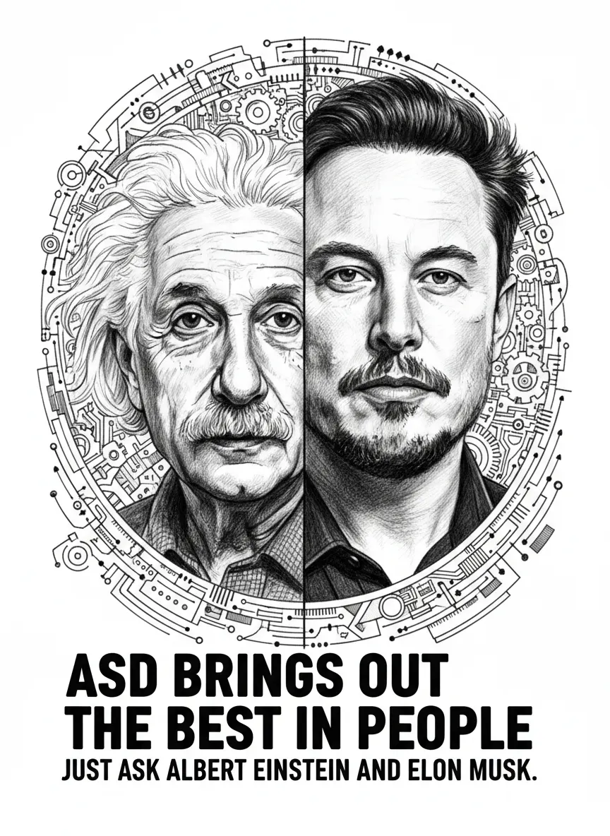 ASD brings out the best in people, just ask Albert Einstein and Elon Musk.