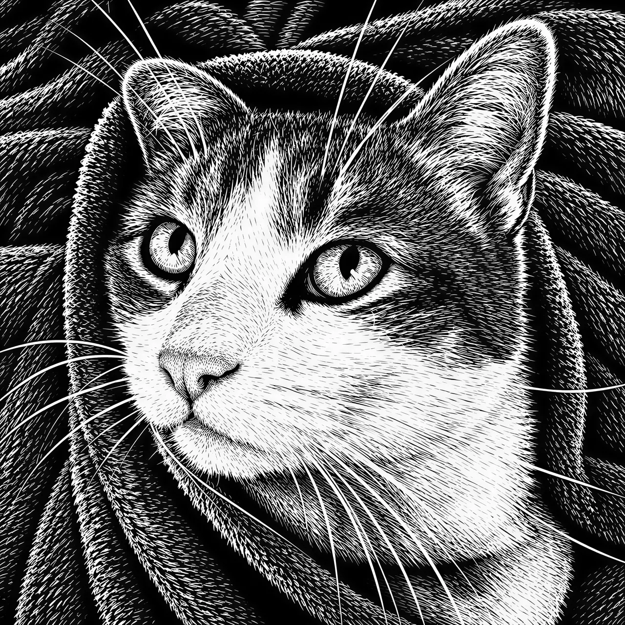 Graphique vectoriel de style scratchboard