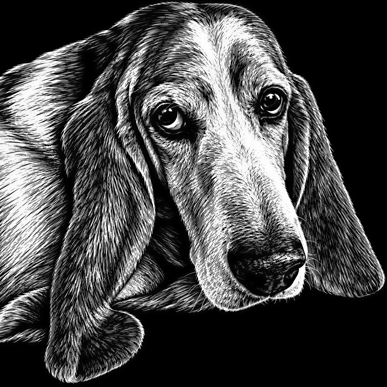 Graphique vectoriel de style scratchboard