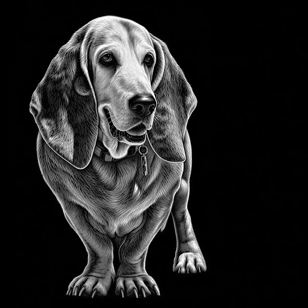 Graphique vectoriel de style scratchboard