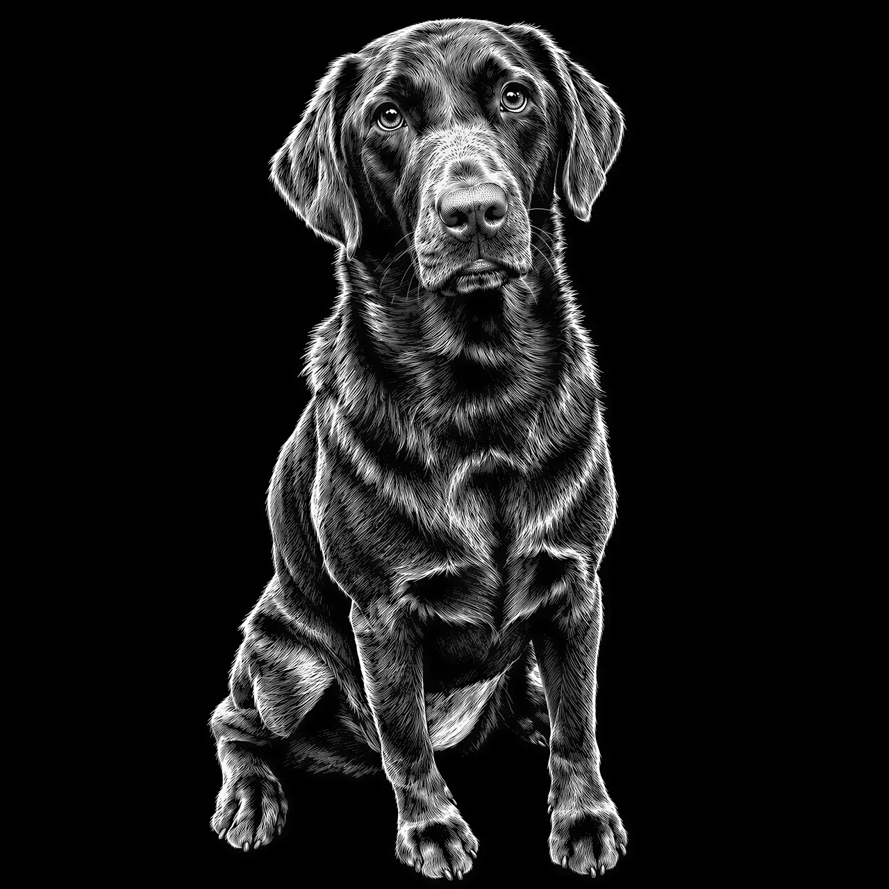 Graphique vectoriel de style scratchboard