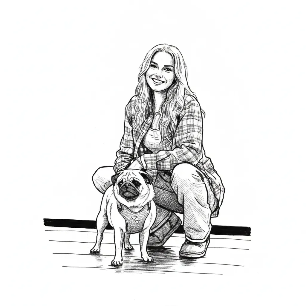 Vektorgrafik im Stil drawing-style