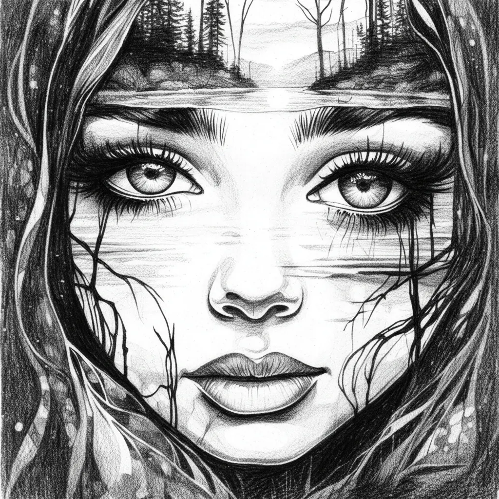 Pencil Sketch Rasterbild