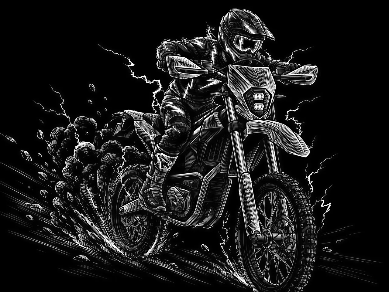 scratchboard style vector graphic