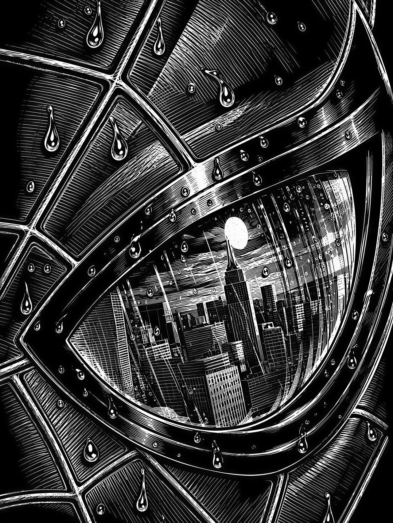 Graphique vectoriel de style scratchboard