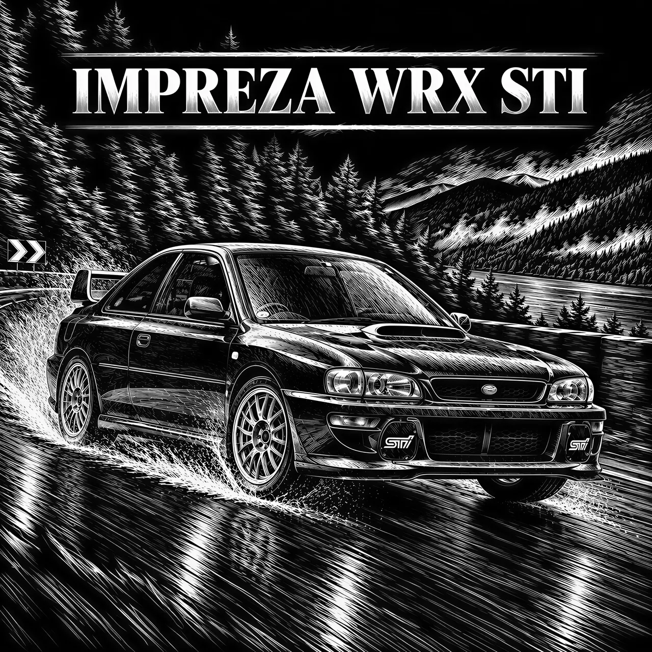 Graphique vectoriel de style scratchboard