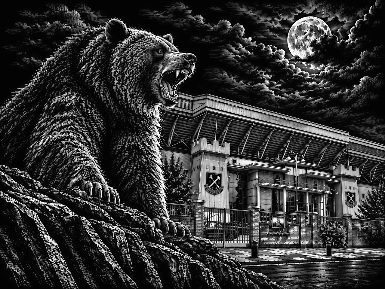 Graphique vectoriel de style scratchboard