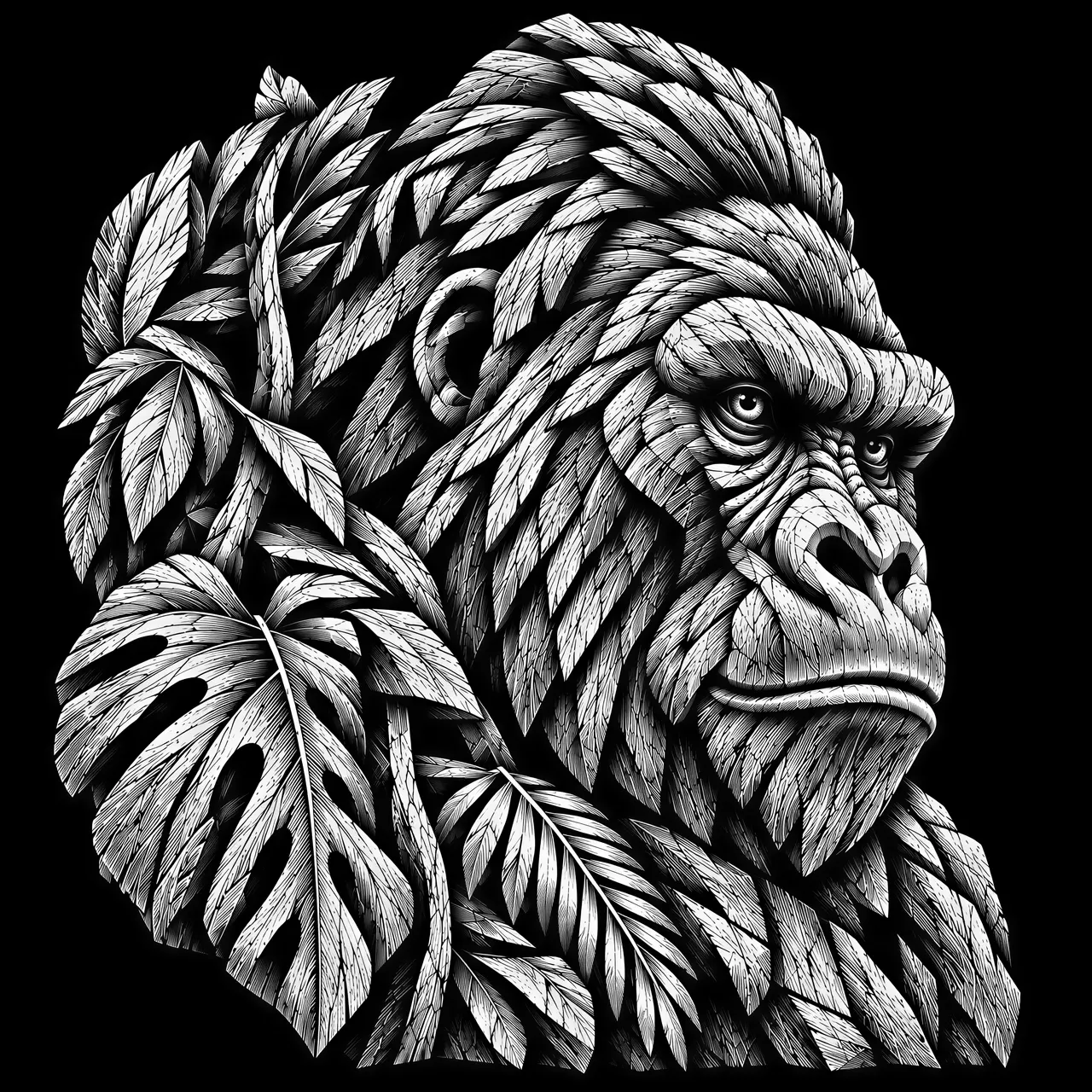 Graphique vectoriel de style scratchboard