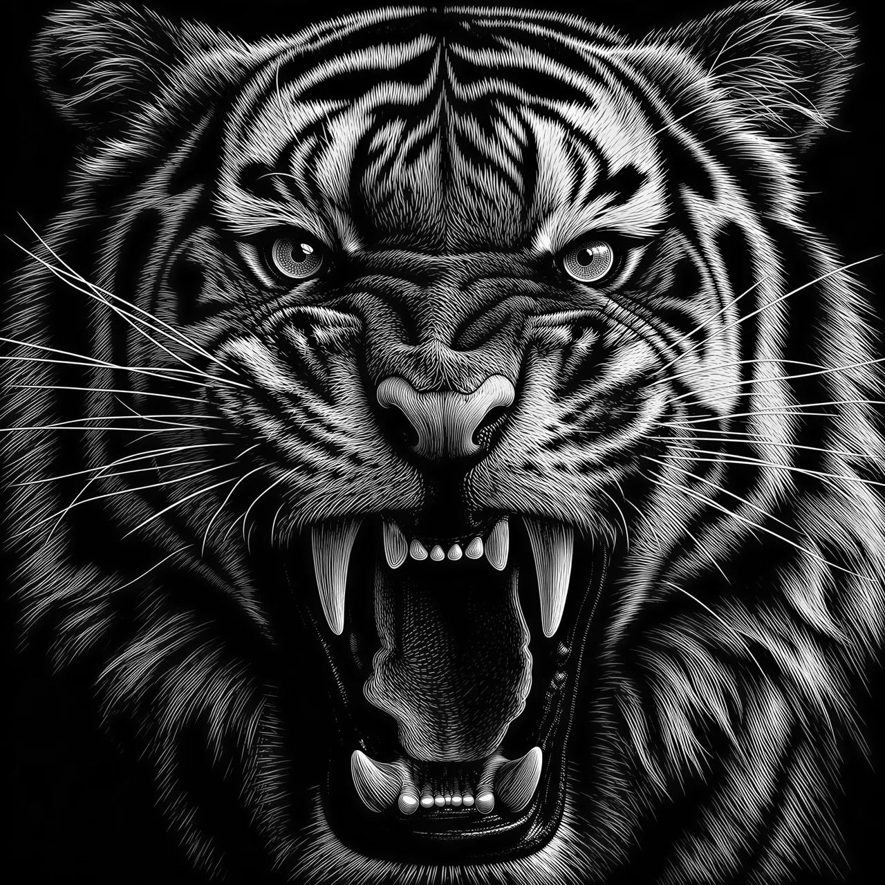 Graphique vectoriel de style scratchboard