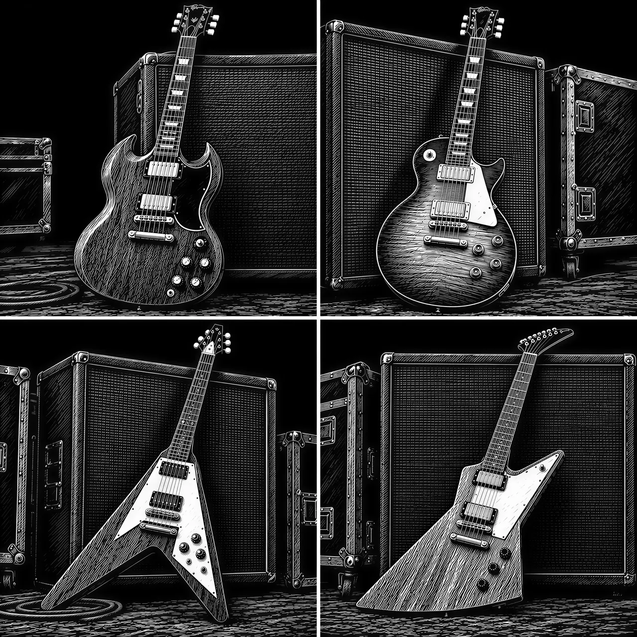 Graphique vectoriel de style scratchboard
