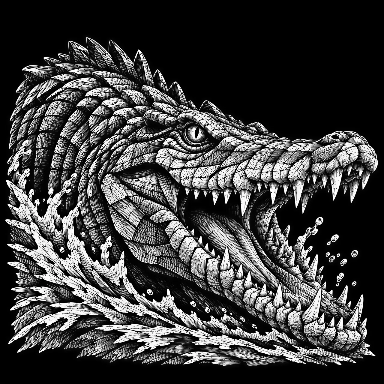 Graphique vectoriel de style scratchboard