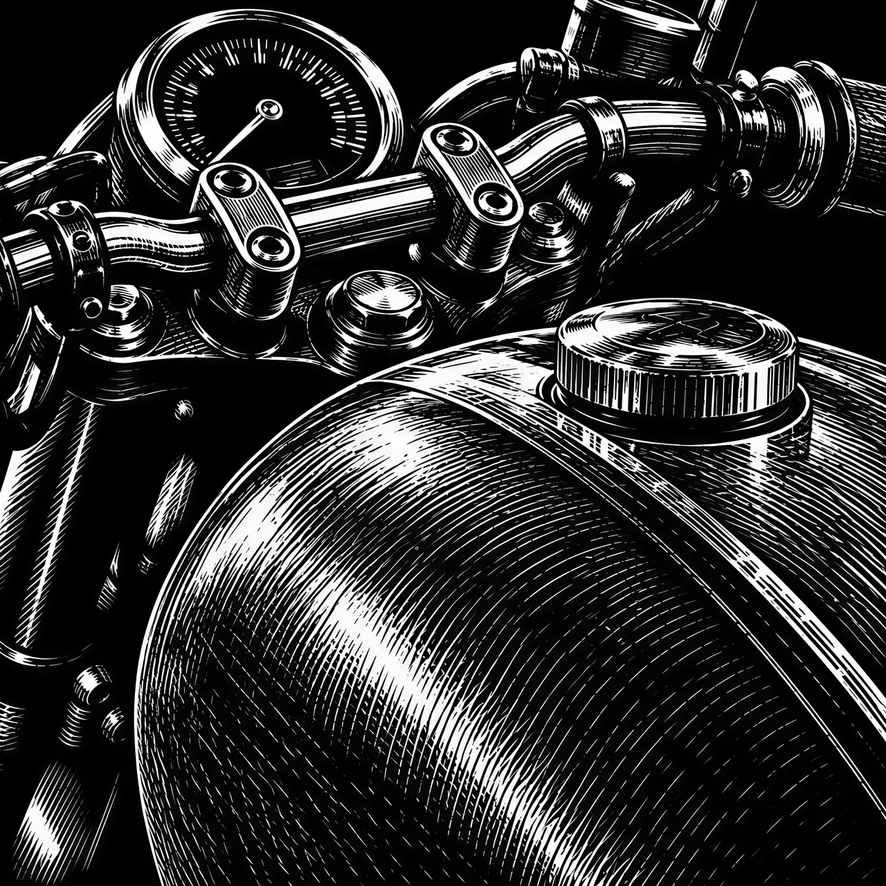 Graphique vectoriel de style scratchboard