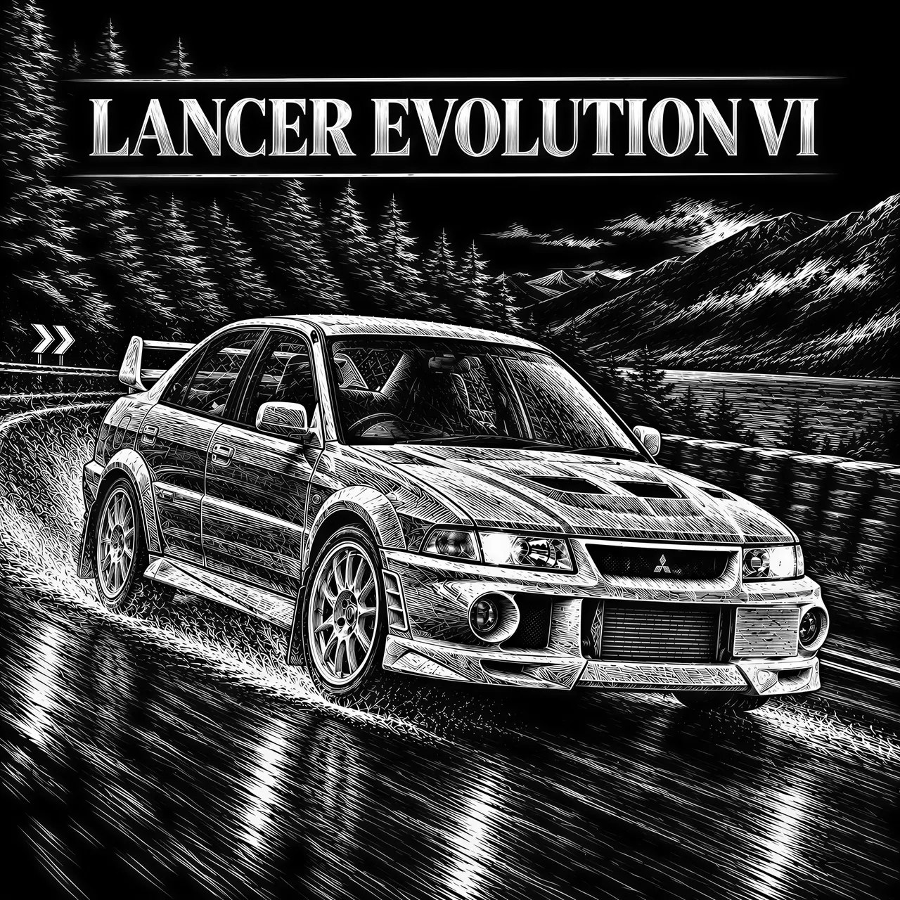Graphique vectoriel de style scratchboard