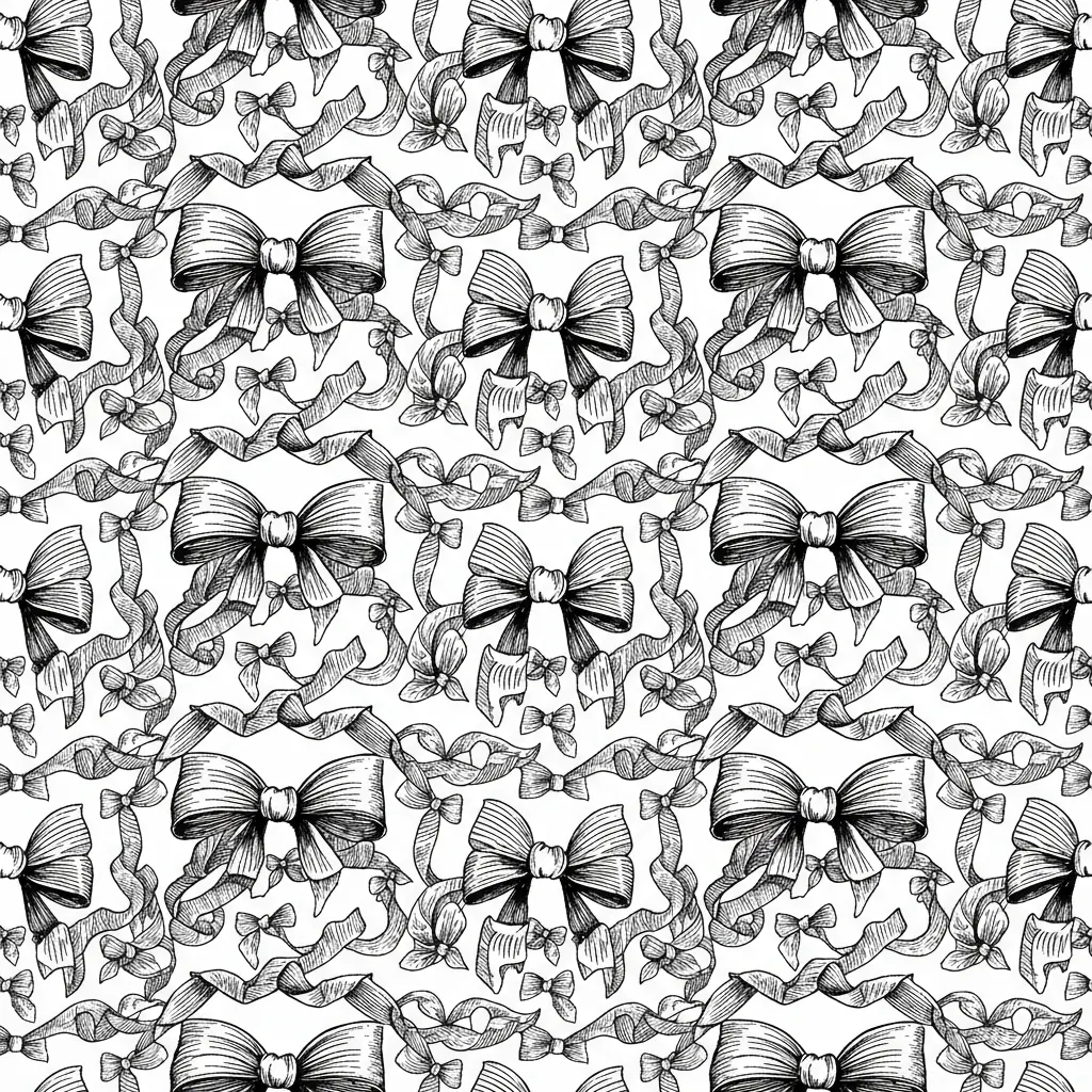 Bow/coquette engraved pattern