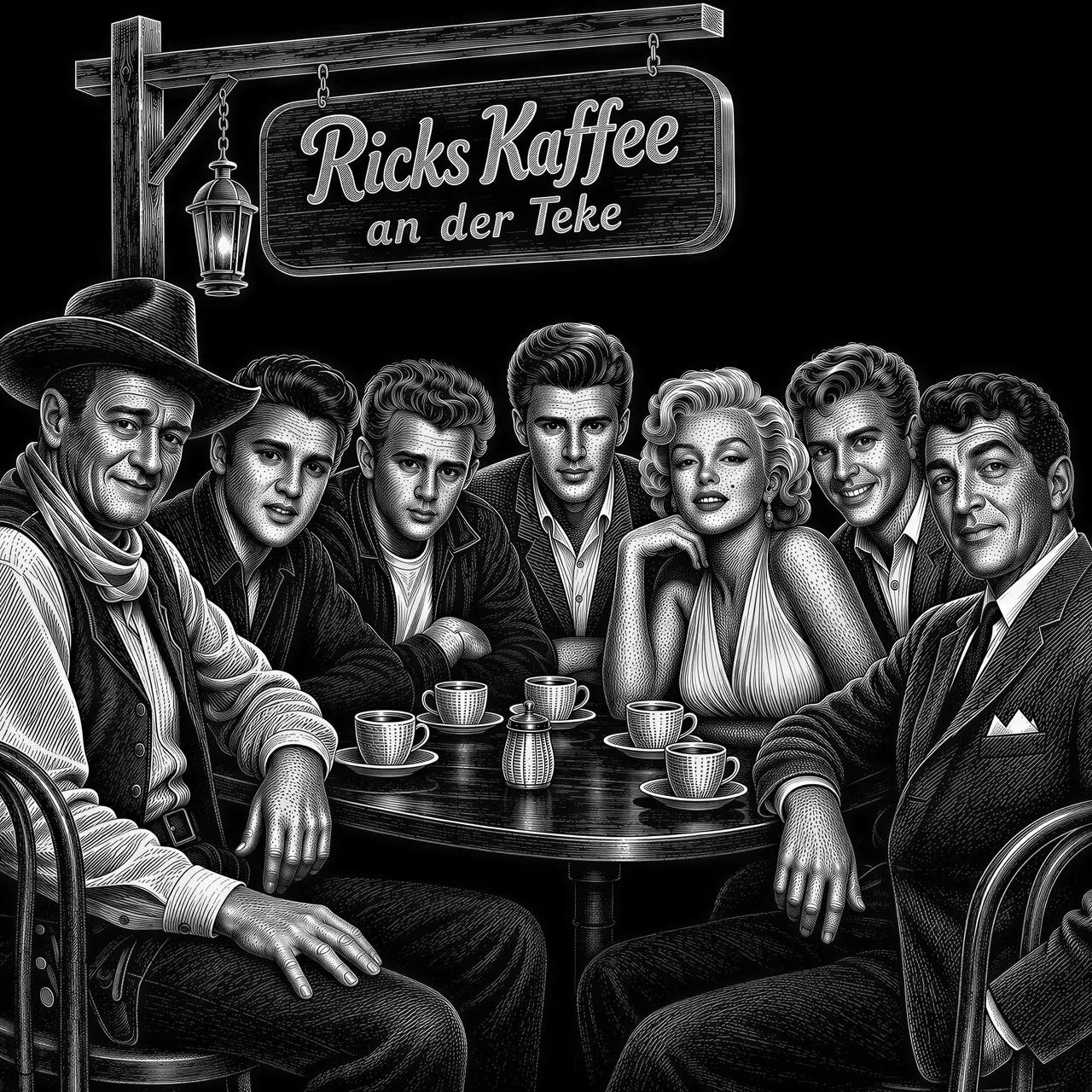 Vektorgrafik im Stil scratchboard