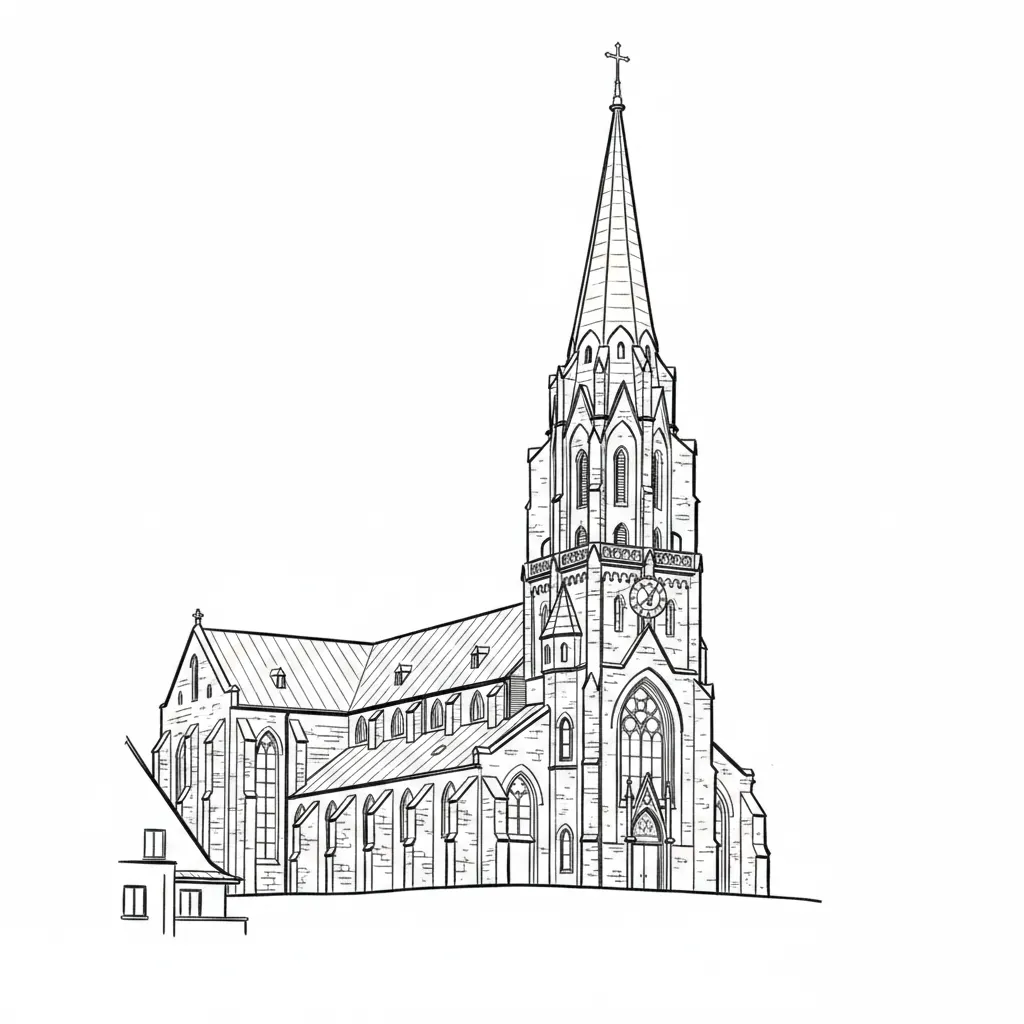 Line Sketch Rasterafbeelding