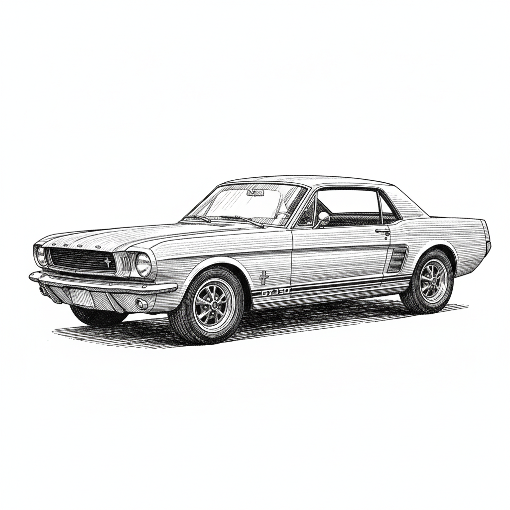 Gt350 Vector 1966 Ford Mustang GT350 - Free PNG Download | VectorWitch