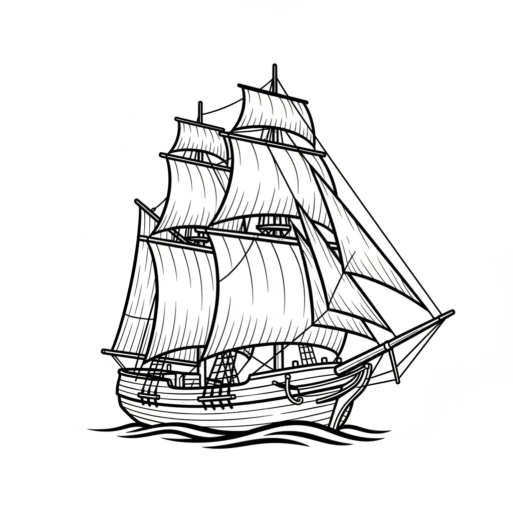 Old sailing schooner